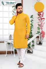 Men's Chikankari Sequinned Kurta