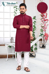 Men's Chikankari Sequinned Kurta