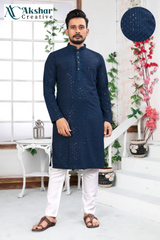 Men's Chikankari Sequinned Kurta