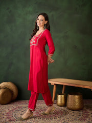 Designer Solid Stylish Kurti Set